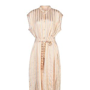 ERIKA CAVALLINI, striped silk long dress, size 10